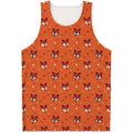 Cute Fox Pattern Print Men's Tank Top