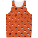 Cute Fox Pattern Print Men's Tank Top