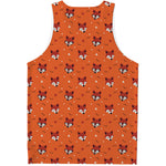 Cute Fox Pattern Print Men's Tank Top