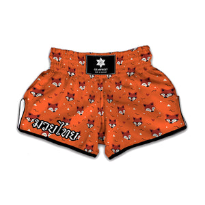 Cute Fox Pattern Print Muay Thai Boxing Shorts