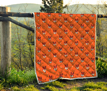 Cute Fox Pattern Print Quilt