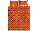 Cute Fox Pattern Print Quilt Bed Set