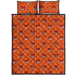 Cute Fox Pattern Print Quilt Bed Set