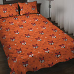 Cute Fox Pattern Print Quilt Bed Set