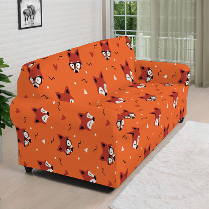 Cute Fox Pattern Print Sofa Cover