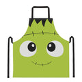 Cute Frankenstein Face Print Apron