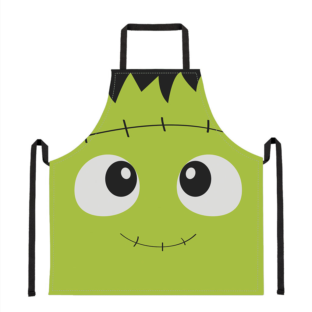 Cute Frankenstein Face Print Apron