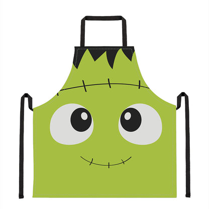 Cute Frankenstein Face Print Apron