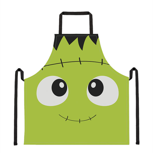Cute Frankenstein Face Print Apron