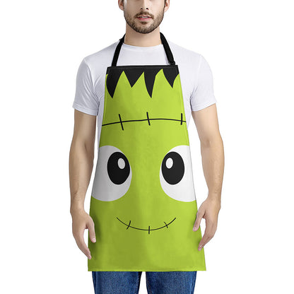 Cute Frankenstein Face Print Apron