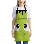 Cute Frankenstein Face Print Apron