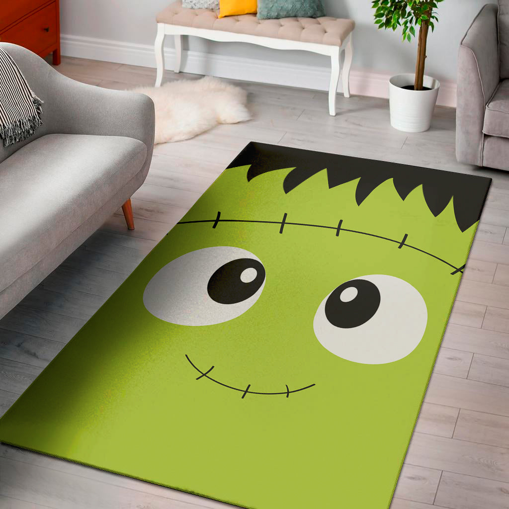 Cute Frankenstein Face Print Area Rug