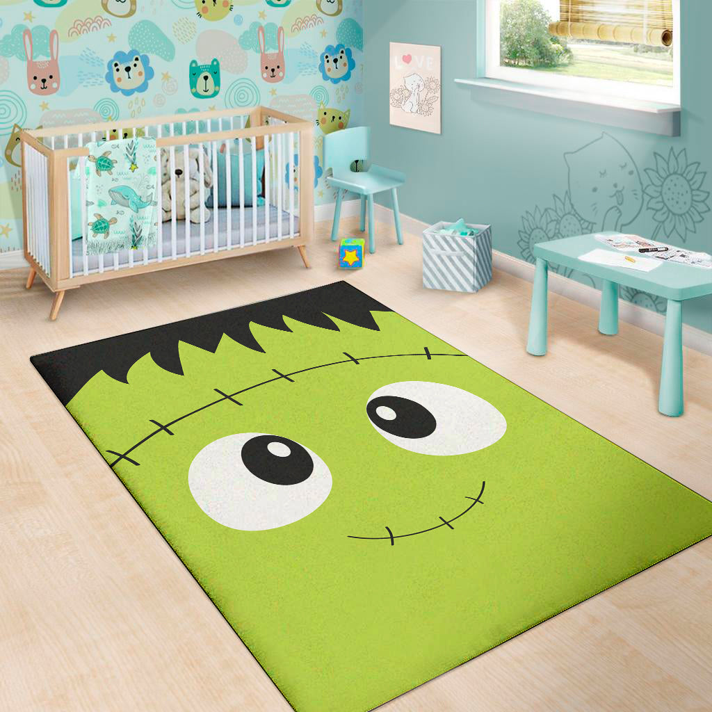 Cute Frankenstein Face Print Area Rug