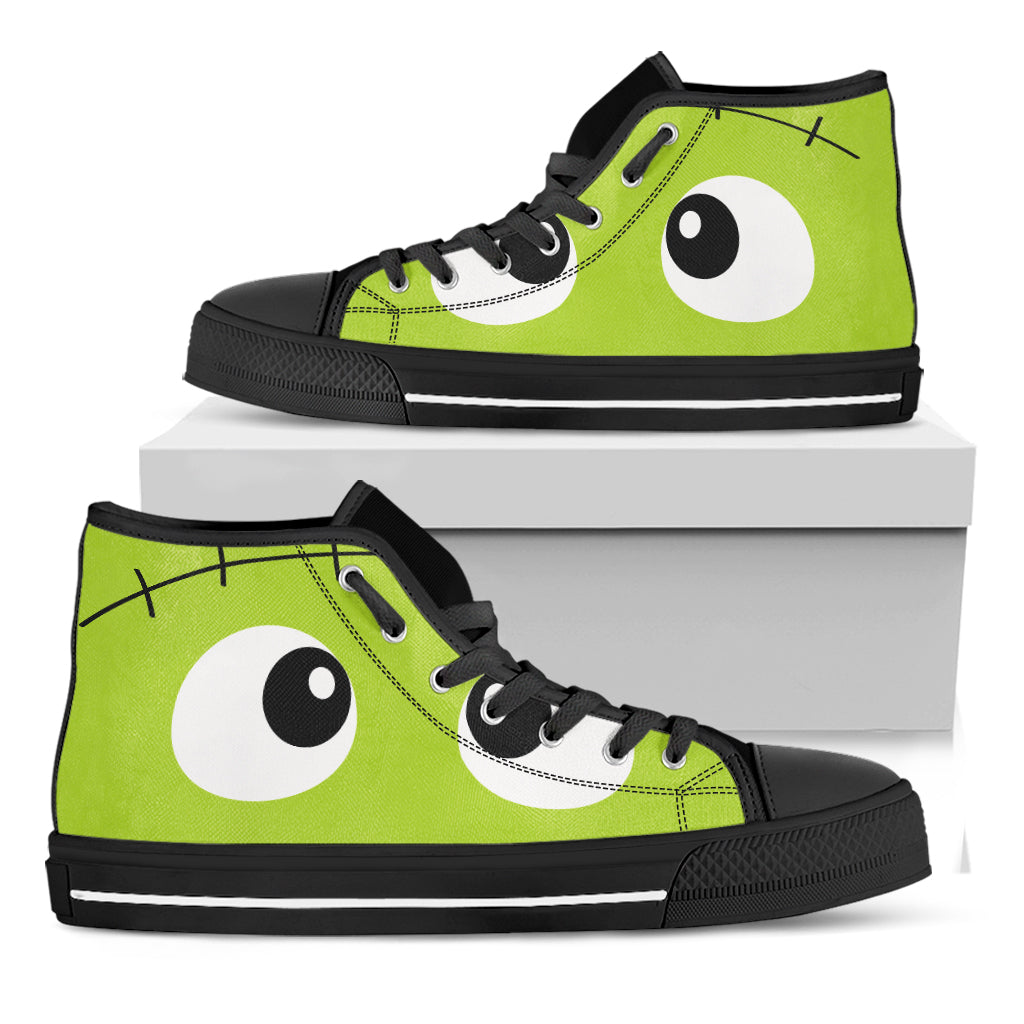 Cute Frankenstein Face Print Black High Top Shoes