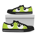 Cute Frankenstein Face Print Black Low Top Sneakers