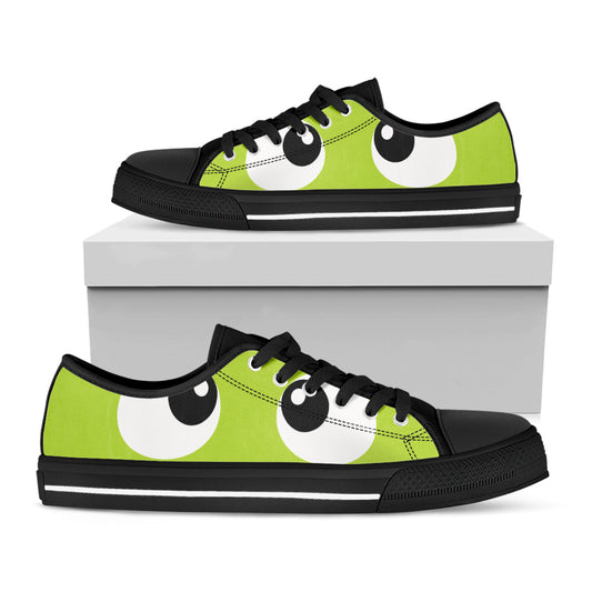 Cute Frankenstein Face Print Black Low Top Shoes 