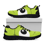 Cute Frankenstein Face Print Black Sneakers