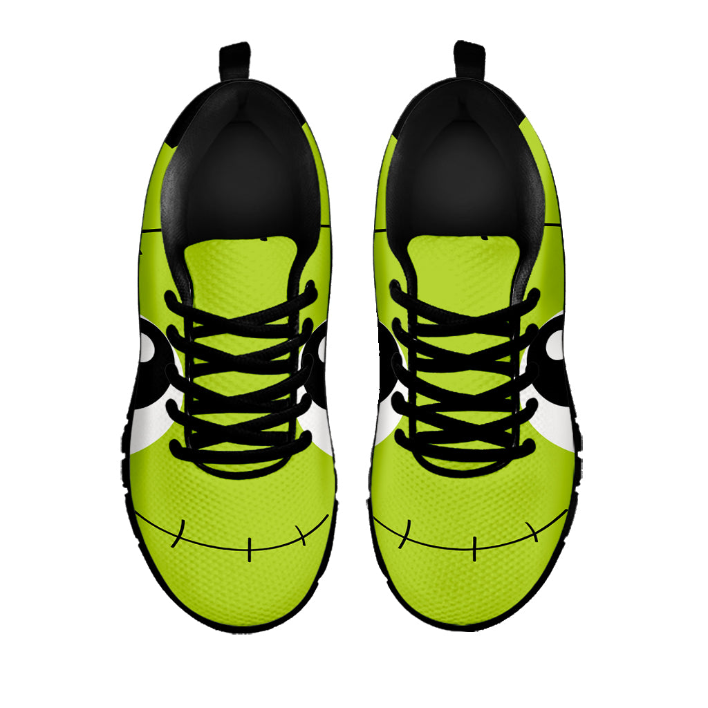 Cute Frankenstein Face Print Black Sneakers