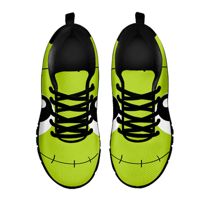 Cute Frankenstein Face Print Black Sneakers