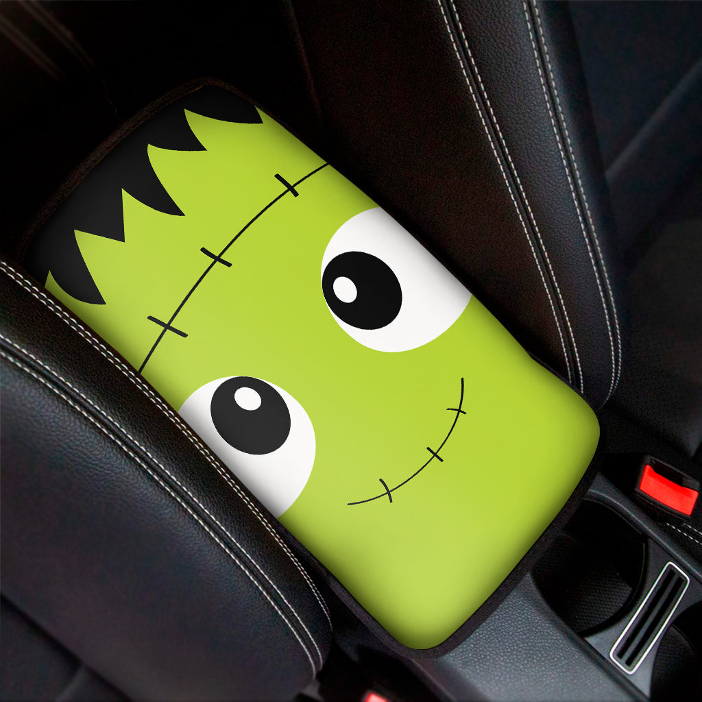 Cute Frankenstein Face Print Car Center Console Cover