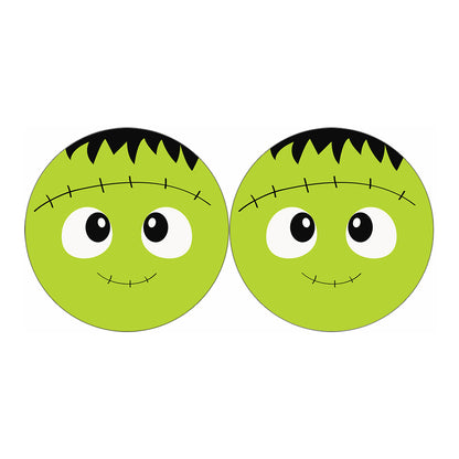 Cute Frankenstein Face Print Car Coasters