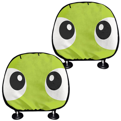 Cute Frankenstein Face Print Car Headrest Covers