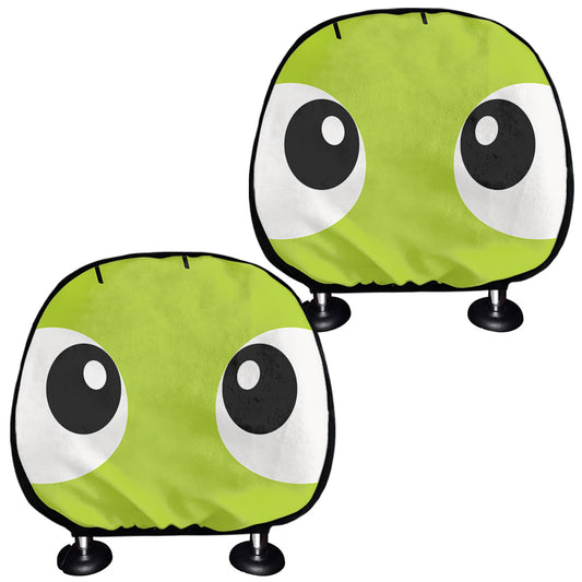 Cute Frankenstein Face Print Car Headrest Covers