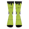 Cute Frankenstein Face Print Crew Socks