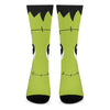 Cute Frankenstein Face Print Crew Socks