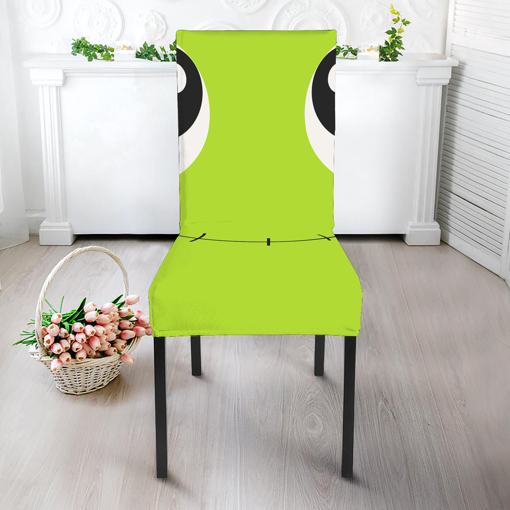 Cute Frankenstein Face Print Dining Chair Slipcover