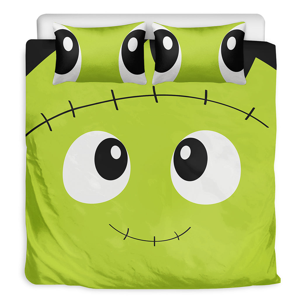 Cute Frankenstein Face Print Duvet Cover Bedding Set