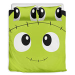 Cute Frankenstein Face Print Duvet Cover Bedding Set