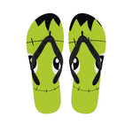 Cute Frankenstein Face Print Flip Flops
