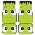 Cute Frankenstein Face Print Front and Back Car Floor Mats