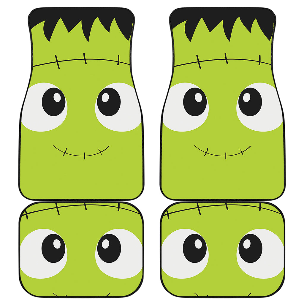 Cute Frankenstein Face Print Front and Back Car Floor Mats