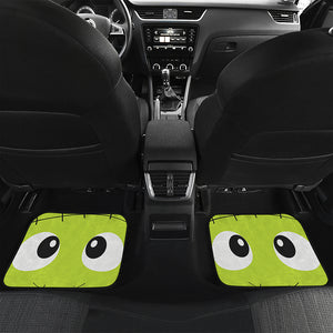 Cute Frankenstein Face Print Front and Back Car Floor Mats