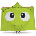 Cute Frankenstein Face Print Hooded Blanket