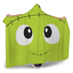 Cute Frankenstein Face Print Hooded Blanket