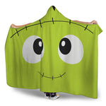 Cute Frankenstein Face Print Hooded Blanket