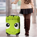 Cute Frankenstein Face Print Luggage Cover