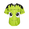 Cute Frankenstein Face Print Men's Baseball Jersey