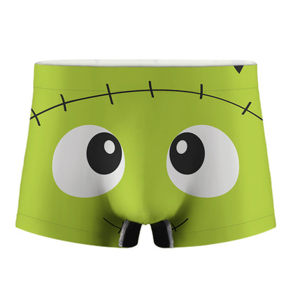 Cute Frankenstein Face Print Men's Boxer Briefs