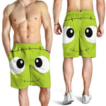 Cute Frankenstein Face Print Men's Shorts