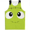 Cute Frankenstein Face Print Men's Tank Top