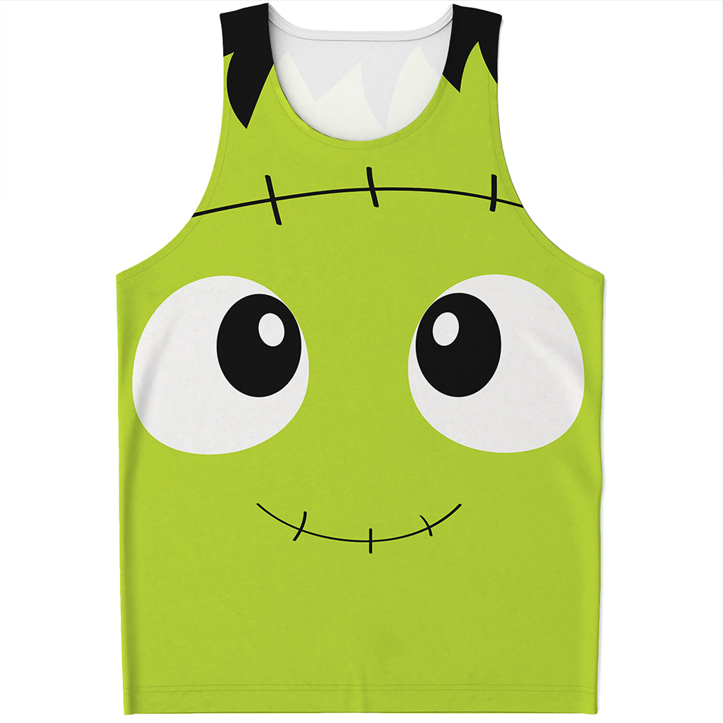 Cute Frankenstein Face Print Men's Tank Top