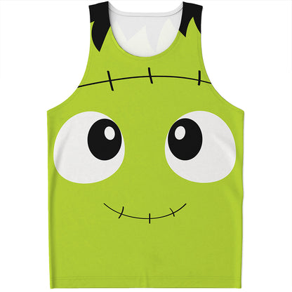 Cute Frankenstein Face Print Men's Tank Top