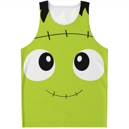 Cute Frankenstein Face Print Men's Tank Top