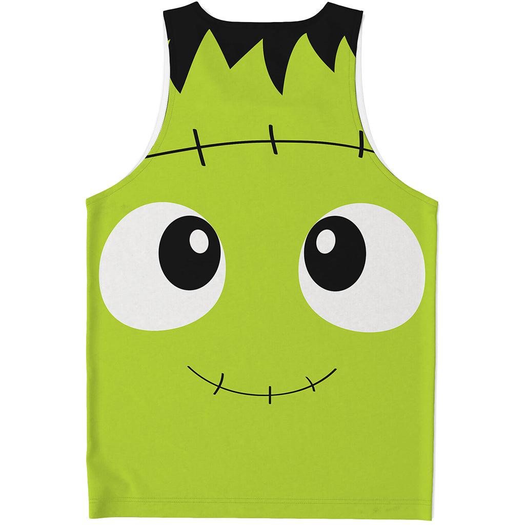 Cute Frankenstein Face Print Men's Tank Top