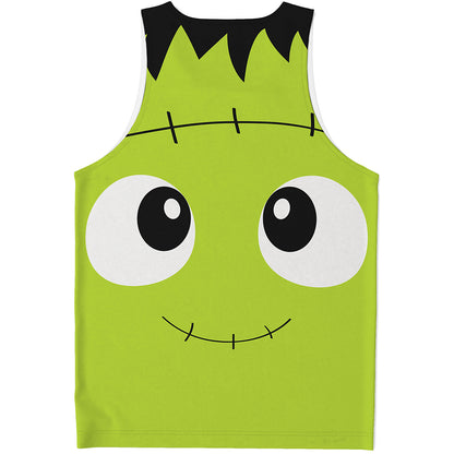 Cute Frankenstein Face Print Men's Tank Top