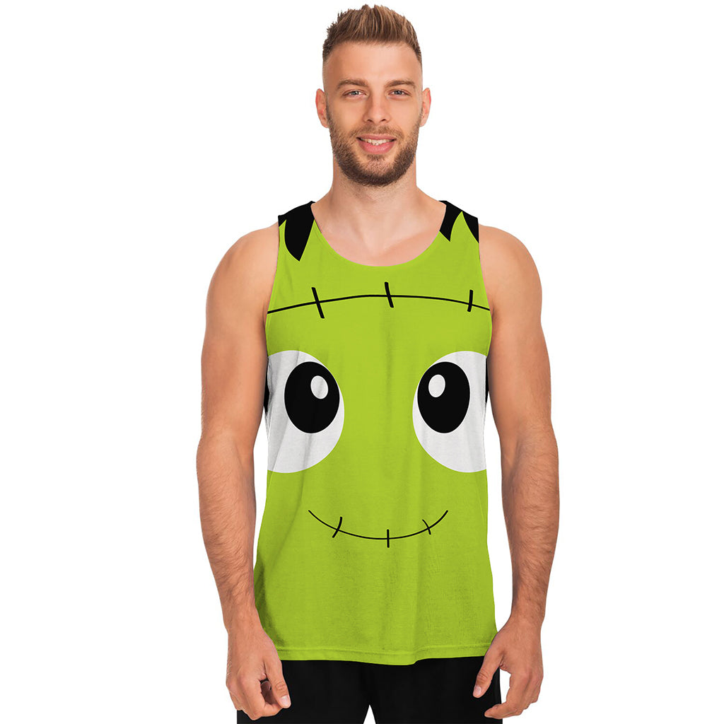 Cute Frankenstein Face Print Men's Tank Top